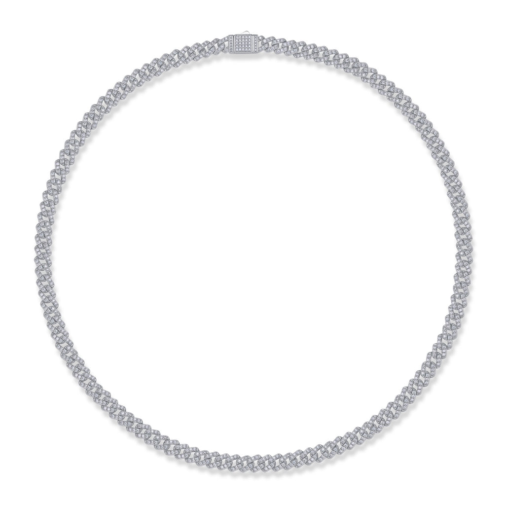 Effimera Moissanite Tennis Necklace in Sterling Silver