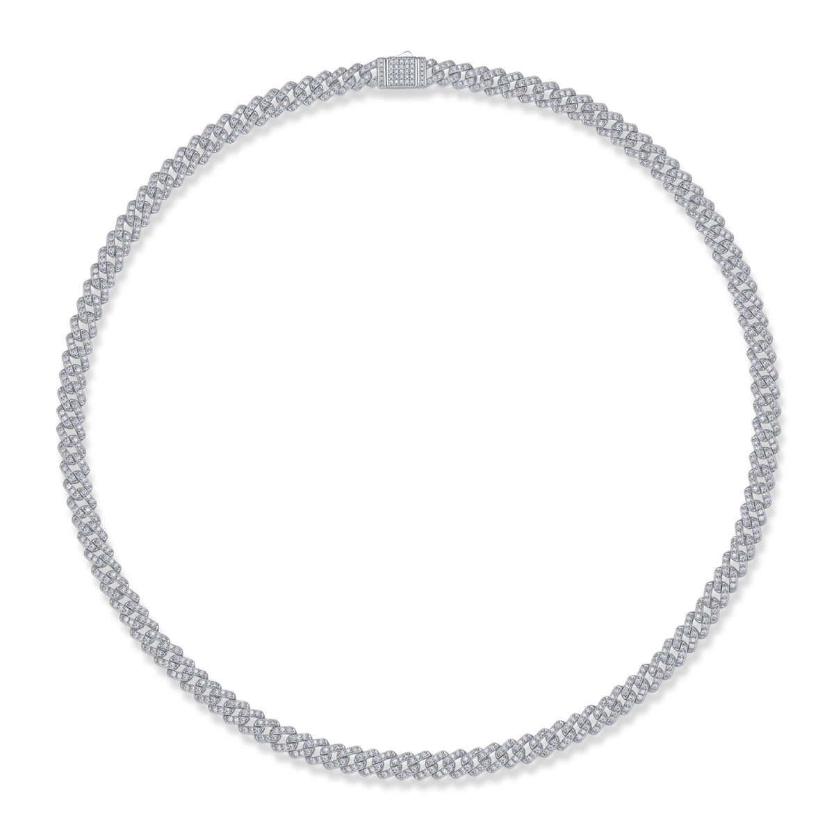 Effimera Moissanite Tennis Necklace in Sterling Silver