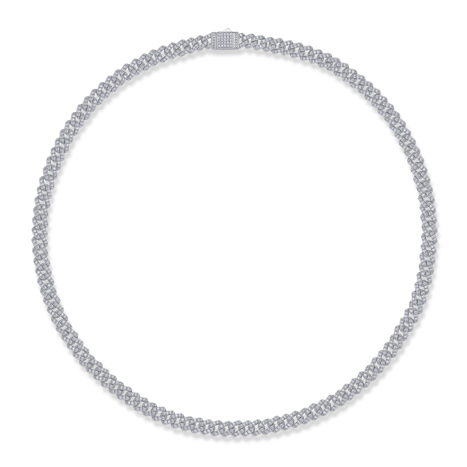 Effimera Moissanite Tennis Necklace in Sterling Silver