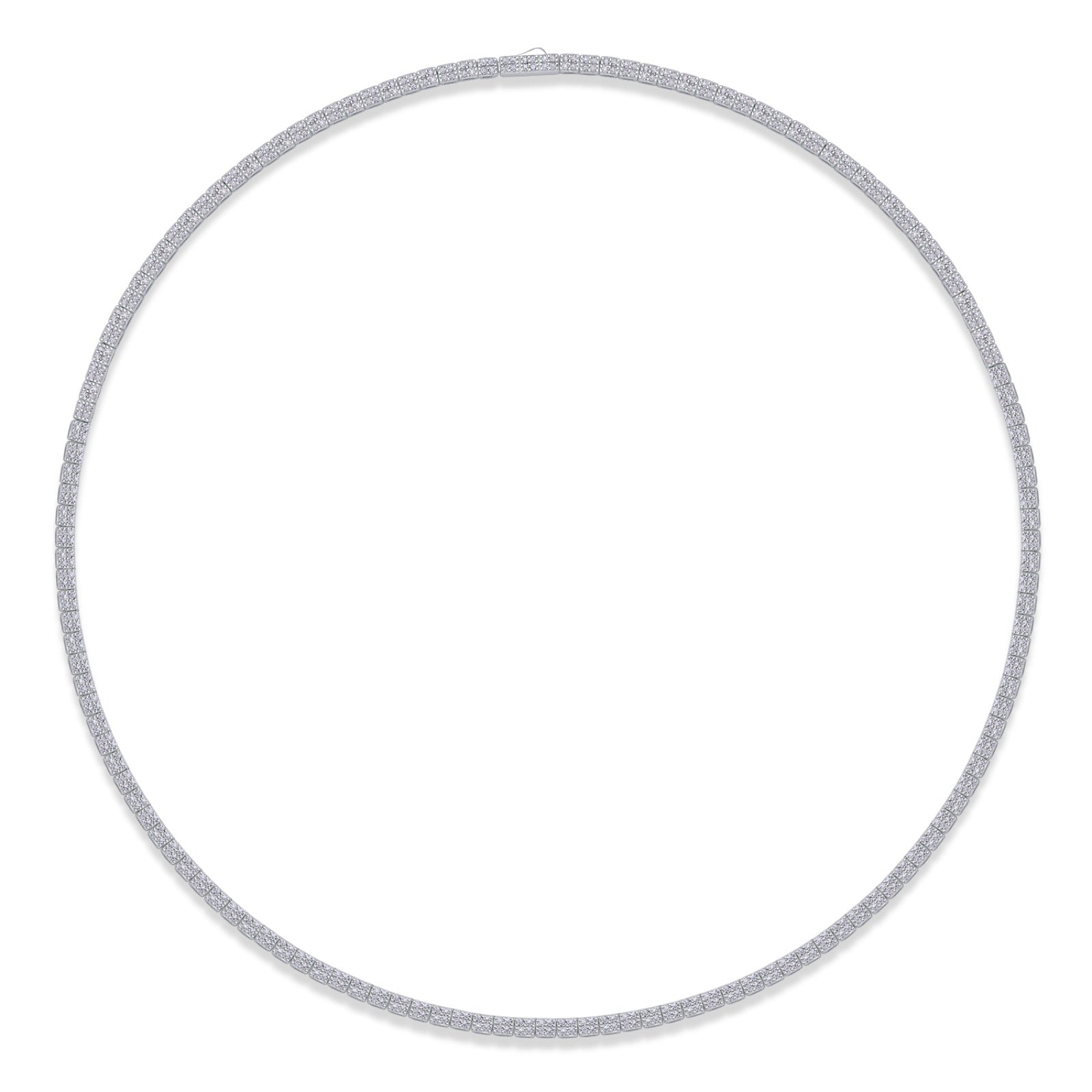 Lago Moissanite Collar Necklace in Sterling Silver