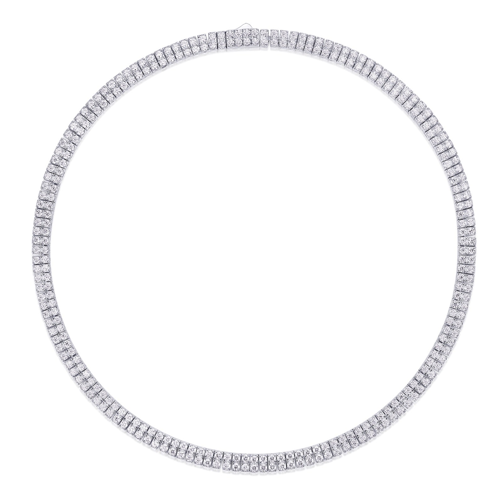Circonia Moissanite Tennis Necklace in Sterling Silver