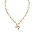 Meteora Moissanite Chain Necklace in Gold-Tone Sterling Silver