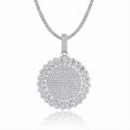Raggiato Moissanite Medallion Necklace in Sterling Silver