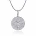 Splendente Moissanite Medallion Necklace in Sterling Silver