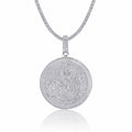 Icona Moissanite Medallion Necklace in Sterling Silver