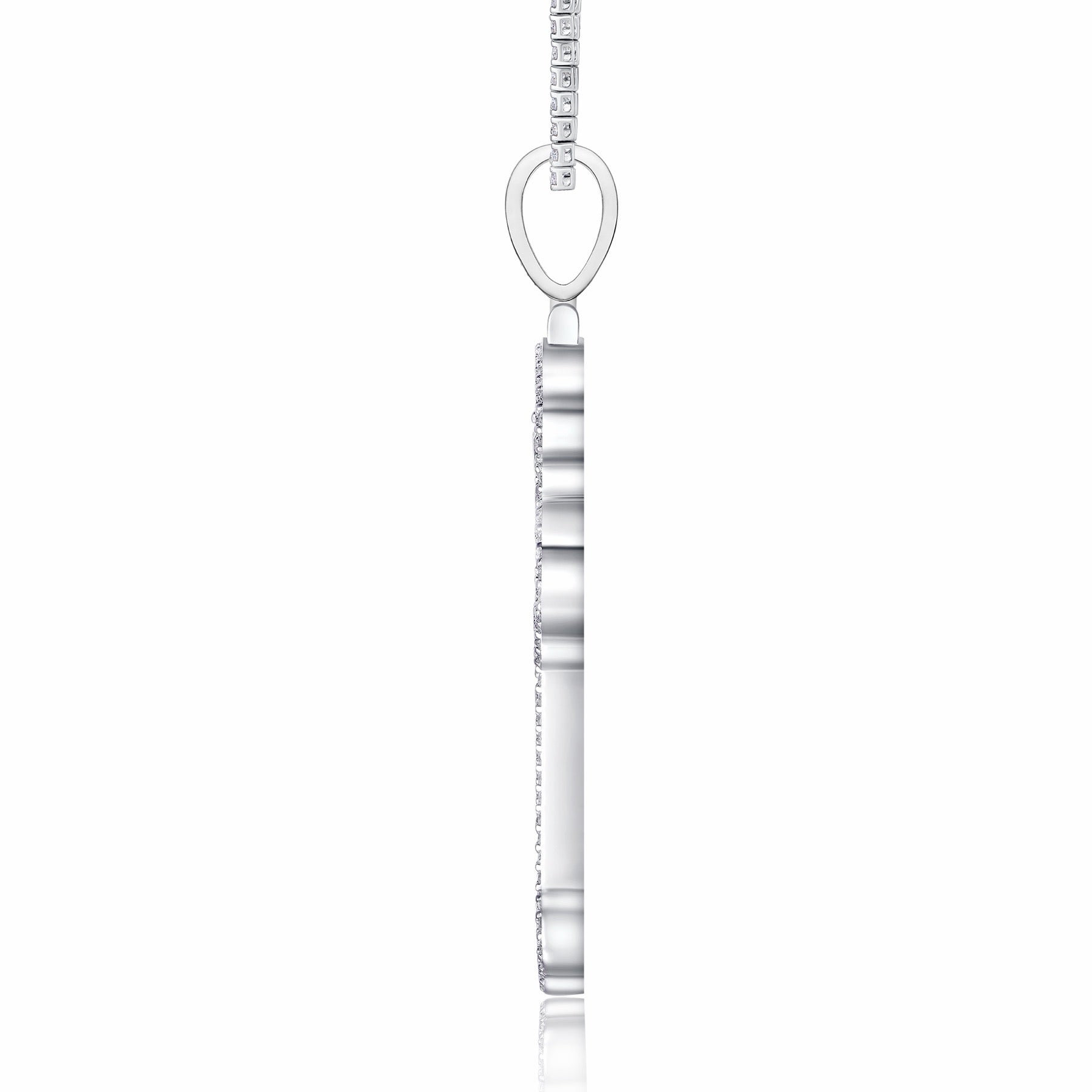 Reliquia Moissanite Cross Necklace in Sterling Silver