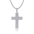 Rood Moissanite Cross Necklace in Sterling Silver