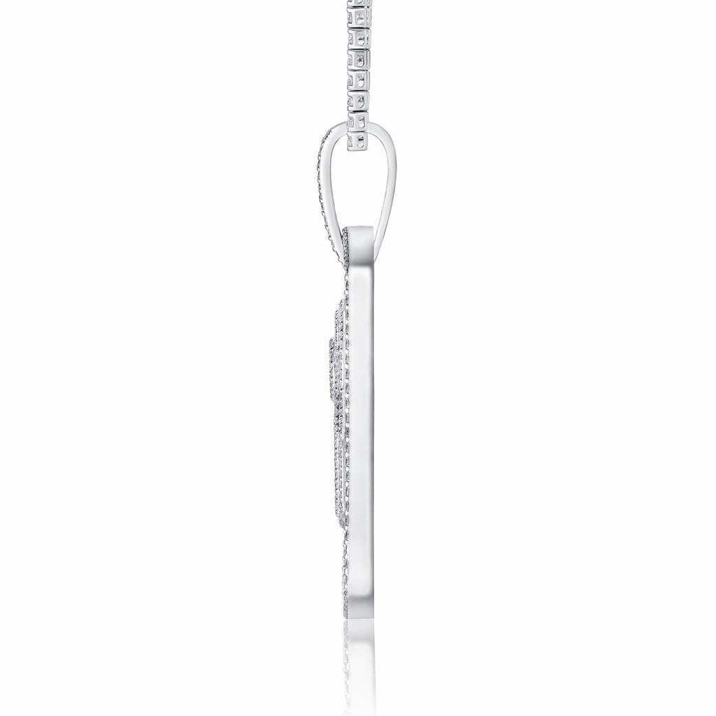Talismano Moissanite Pendant Necklace in Sterling Silver
