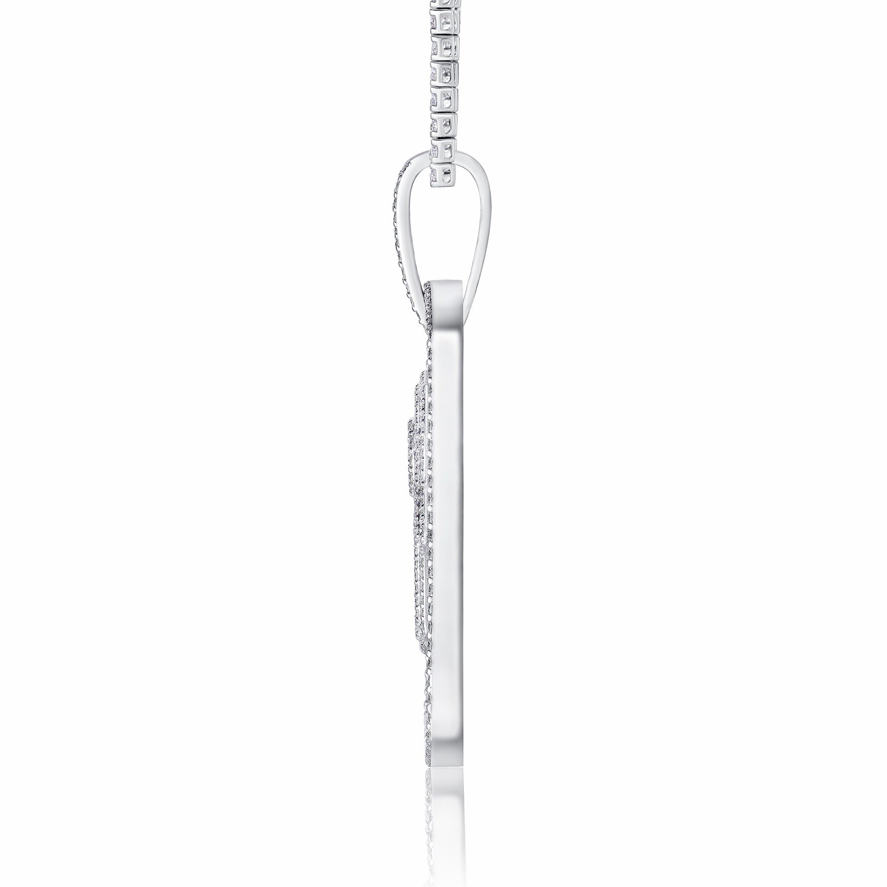 Talismano Moissanite Pendant Necklace in Sterling Silver