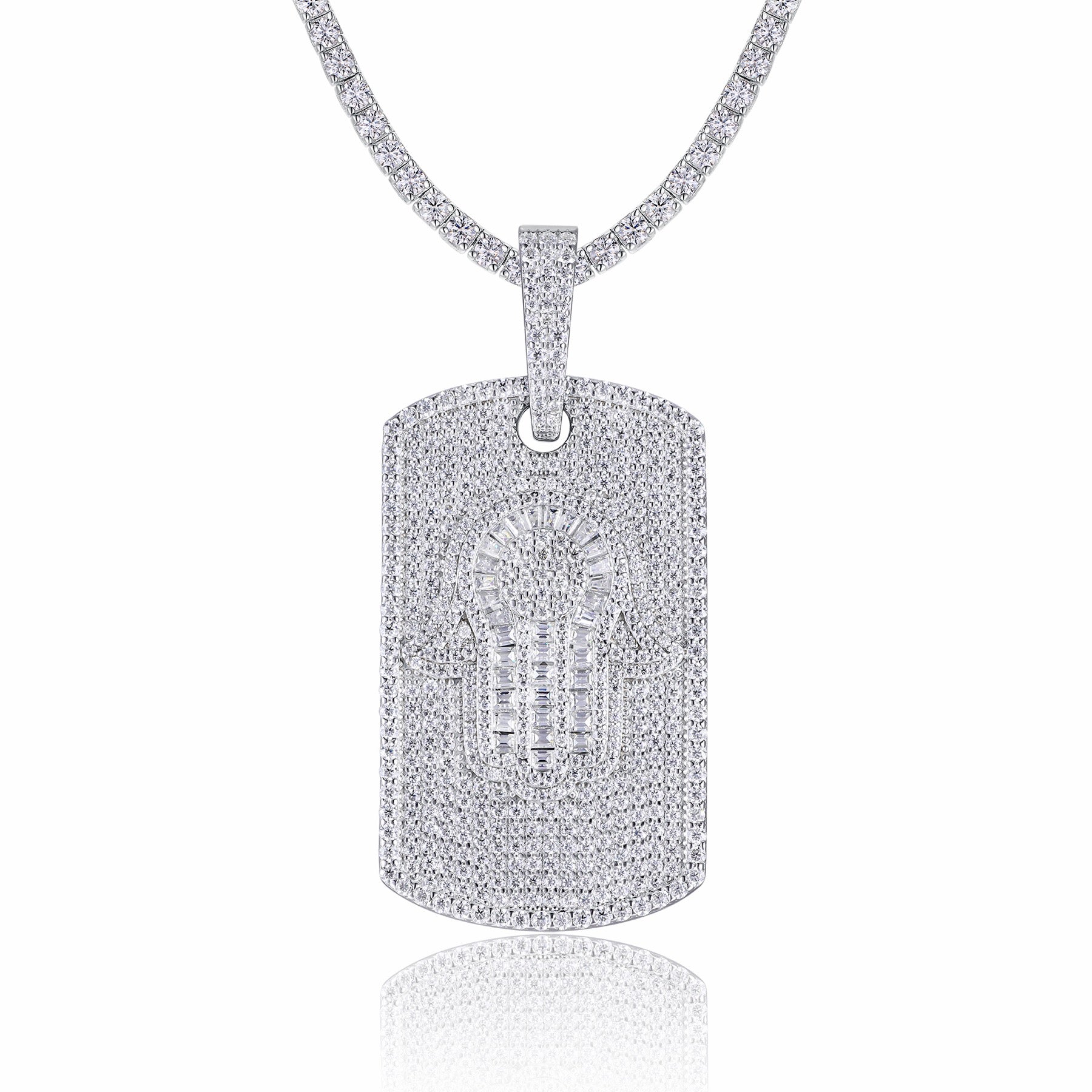 Talismano Moissanite Pendant Necklace in Sterling Silver