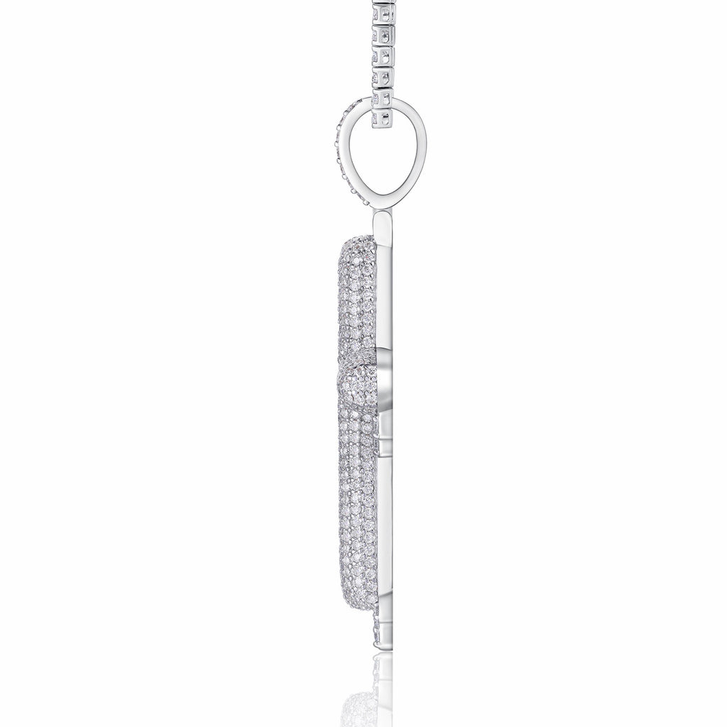 Colata Moissanite Cross Necklace in Sterling Silver