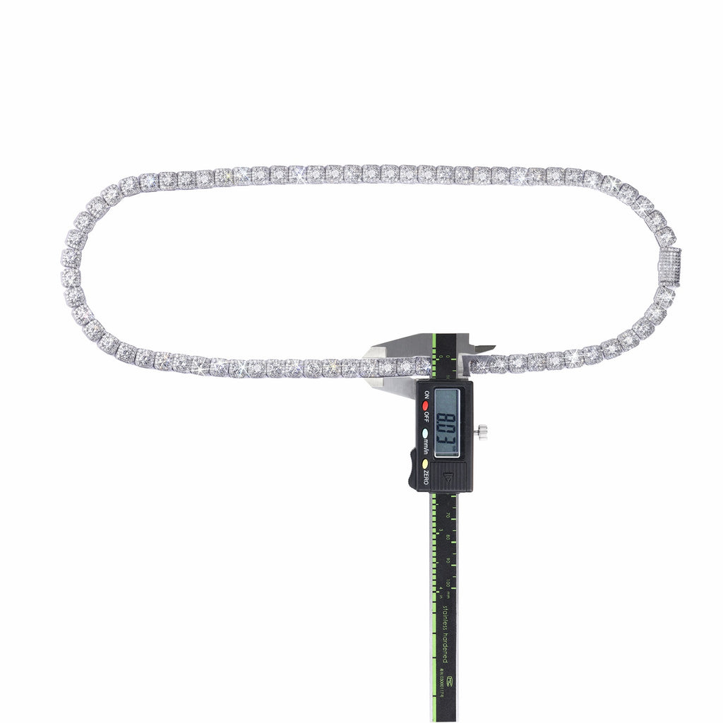 Imperatrice Moissanite Tennis Necklace in Sterling Silver