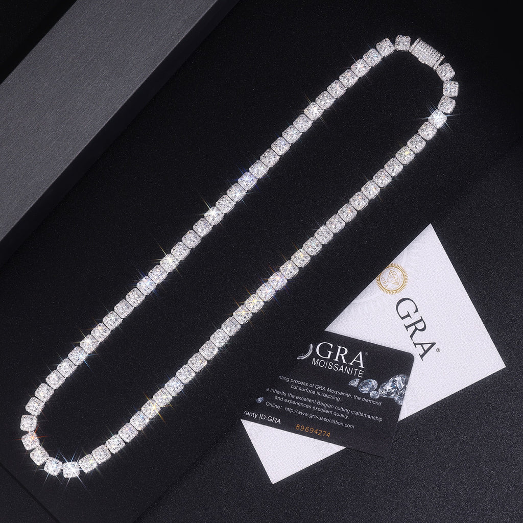 Imperatrice Moissanite Tennis Necklace in Sterling Silver