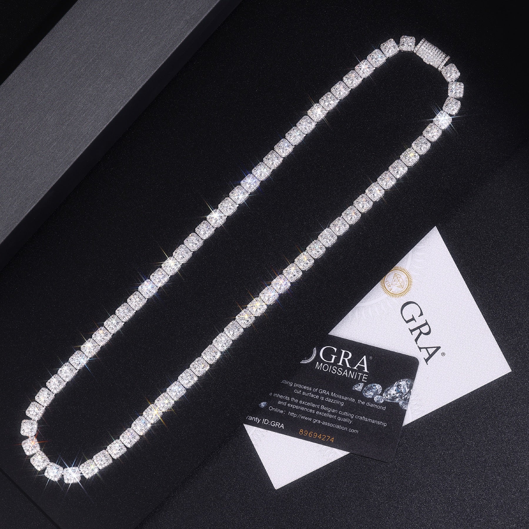 Imperatrice Moissanite Tennis Necklace in Sterling Silver