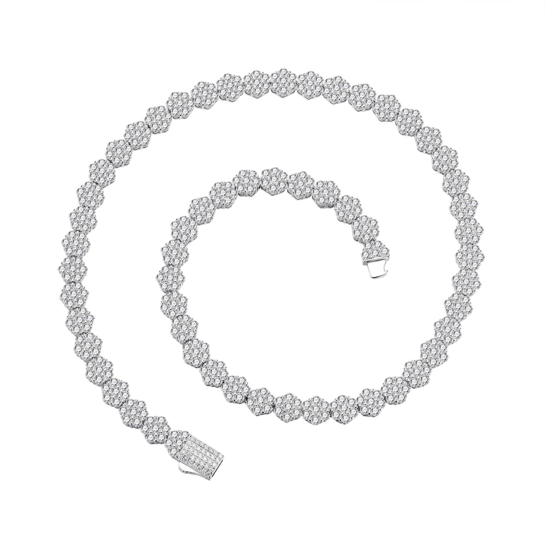 Fulgida Moissanite Tennis Necklace in Sterling Silver
