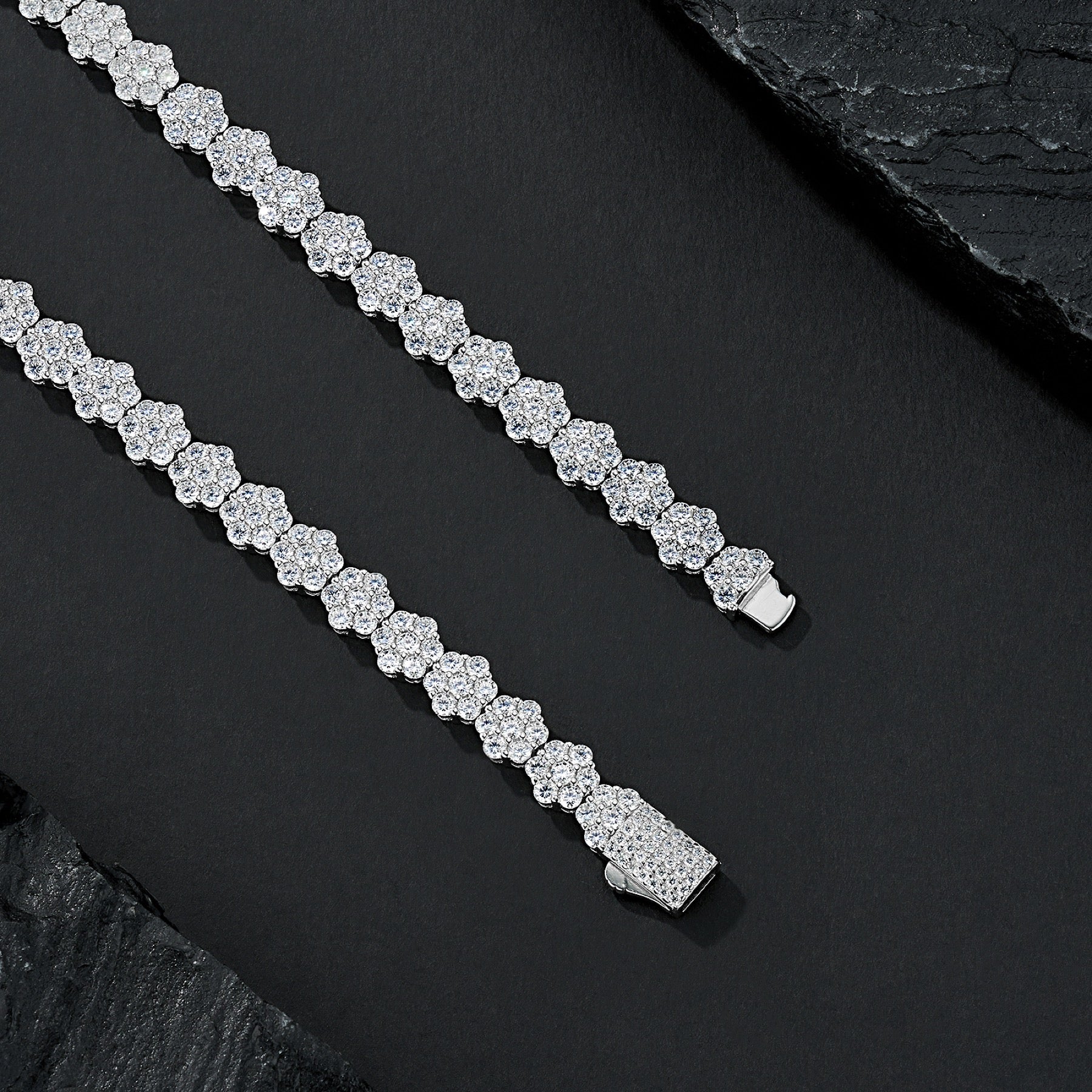 Fulgida Moissanite Tennis Necklace in Sterling Silver
