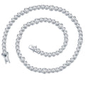 Bezela Moissanite Tennis Necklace in Sterling Silver
