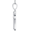 Devota Moissanite Cross Necklace in Sterling Silver