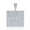 Billion Moissanite Nameplate Necklace in Sterling Silver