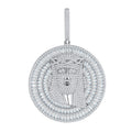 Leone Moissanite Lion Medallion Necklace in Sterling Silver