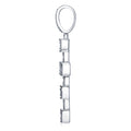 Colonnato Moissanite Cross Necklace in Sterling Silver