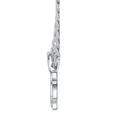 Queen Moissanite Nameplate Necklace in Sterling Silver