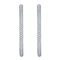 Cocoa Moissanite Hoop Earrings in Sterling Silver