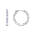 Ambra Moissanite Hoop Earrings in Sterling Silver