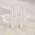 Anello Moissanite Hoop Earrings in Sterling Silver