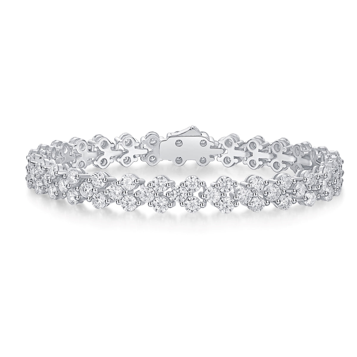Canone Moissanite Tennis Bracelet in Sterling Silver