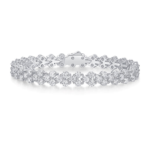 Canone Moissanite Tennis Bracelet in Sterling Silver
