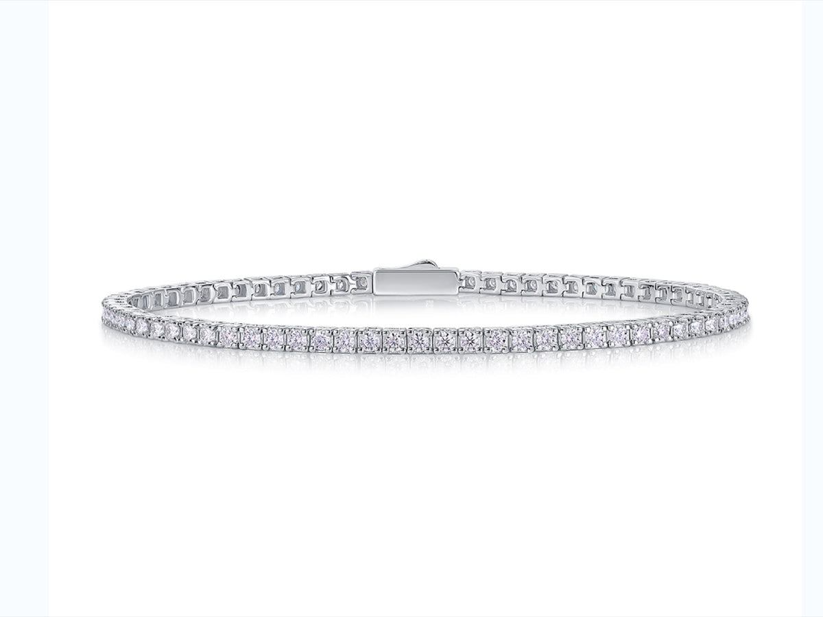 Amanti Moissanite Tennis Bracelet in Sterling Silver