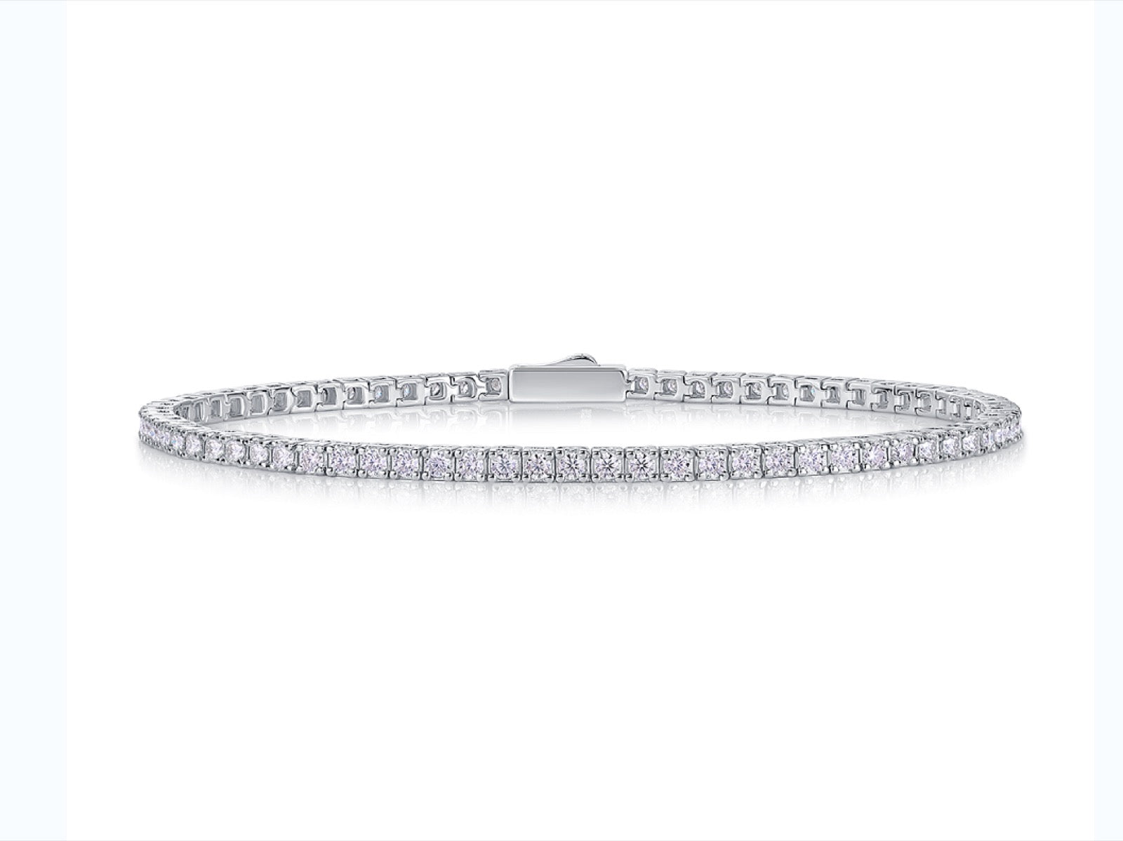 Amanti Moissanite Tennis Bracelet in Sterling Silver