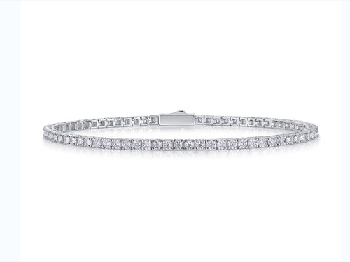 Amanti Moissanite Tennis Bracelet in Sterling Silver