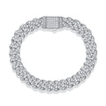 Credo Moissanite Cuban Link Bracelet in Sterling Silver