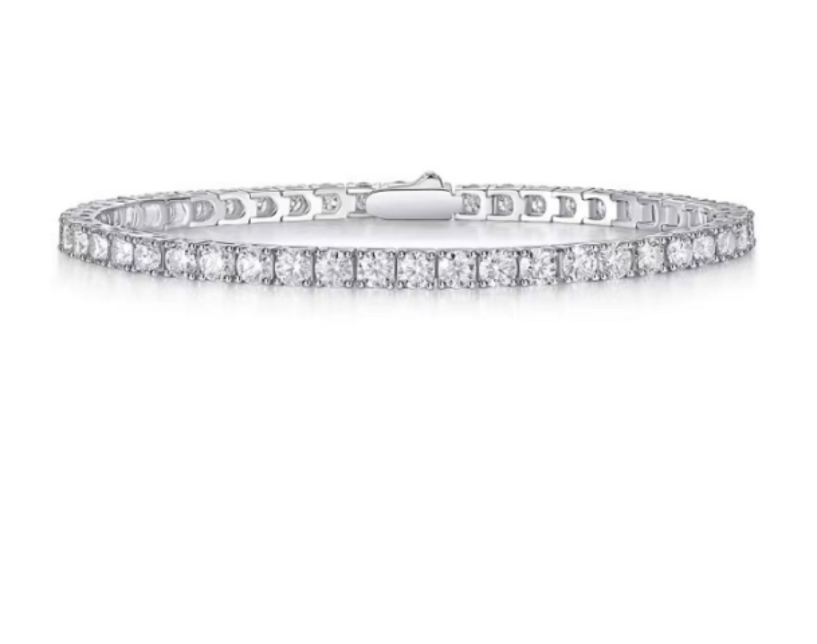 Gravita Moissanite Tennis Bracelet in Sterling Silver