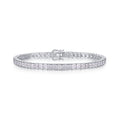 Tunnel Moissanite Tennis Bracelet in Sterling Silver