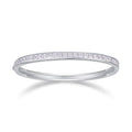 Futura Moissanite Bangle Bracelet in Sterling Silver