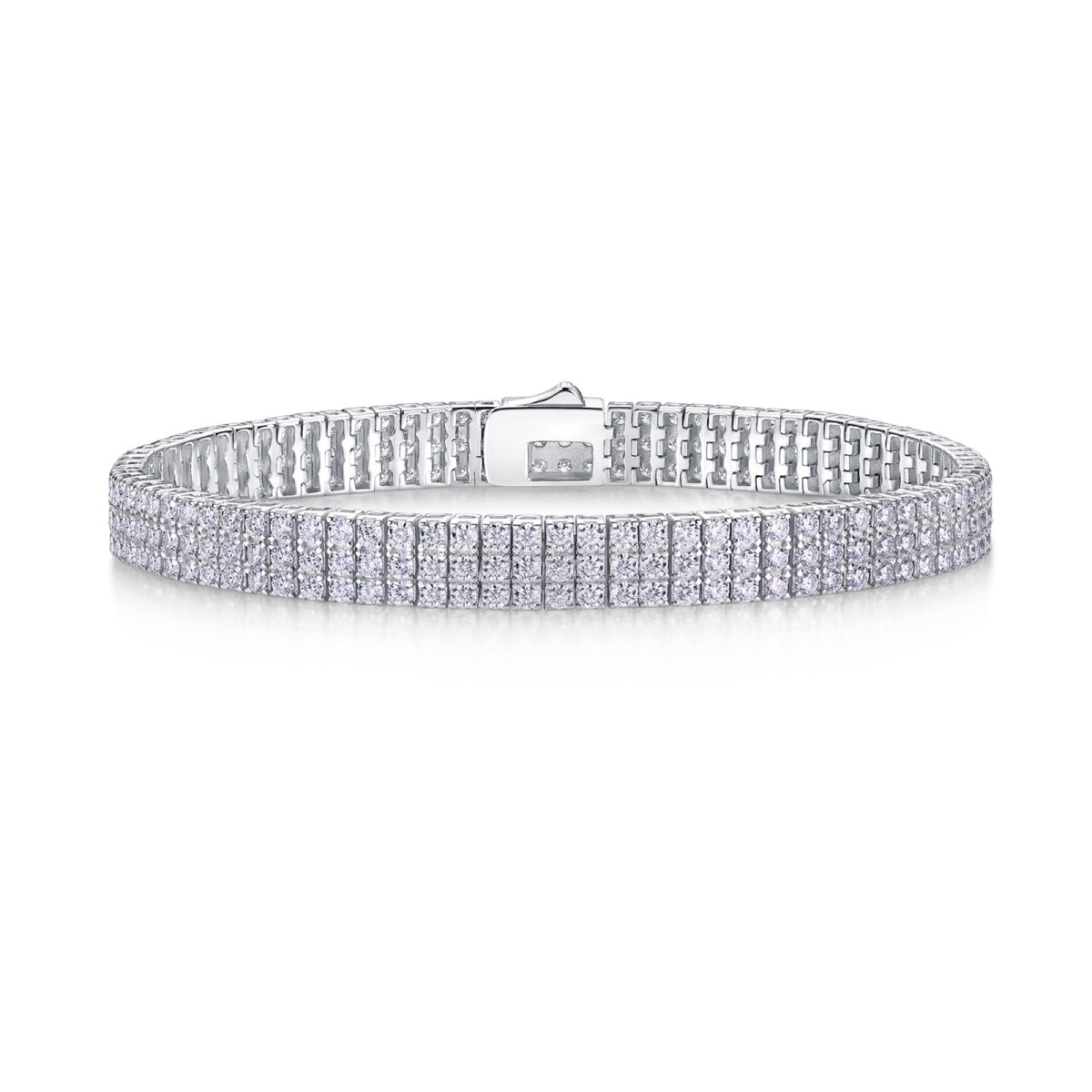 Serratura Moissanite Bracelet in Sterling Silver