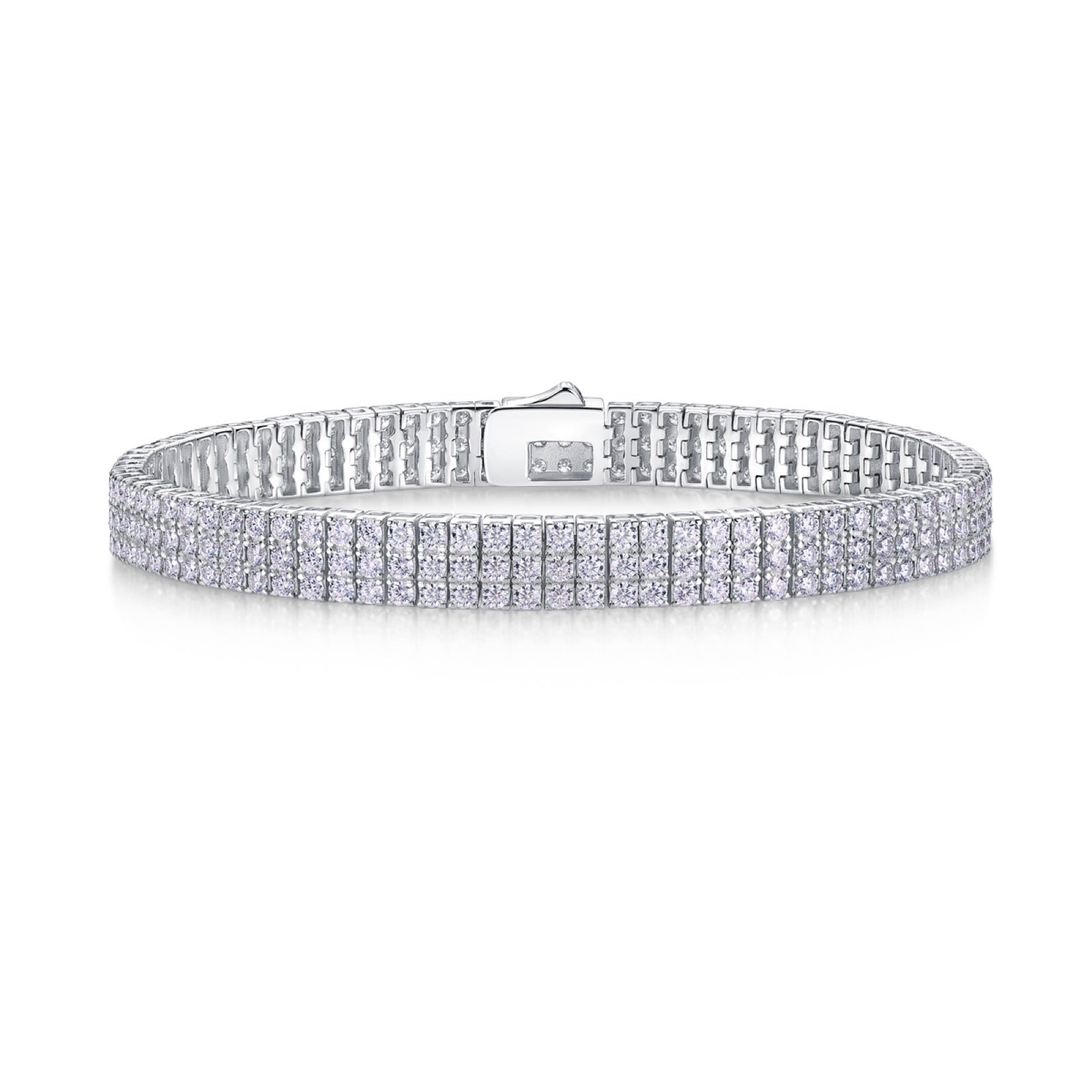 Serratura Moissanite Bracelet in Sterling Silver