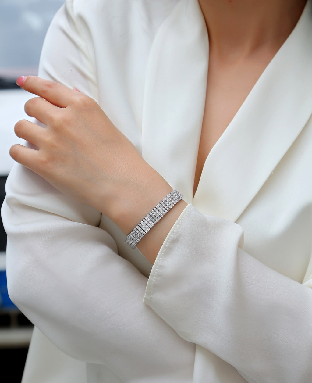 Lucente Moissanite Bracelet in Sterling Silver