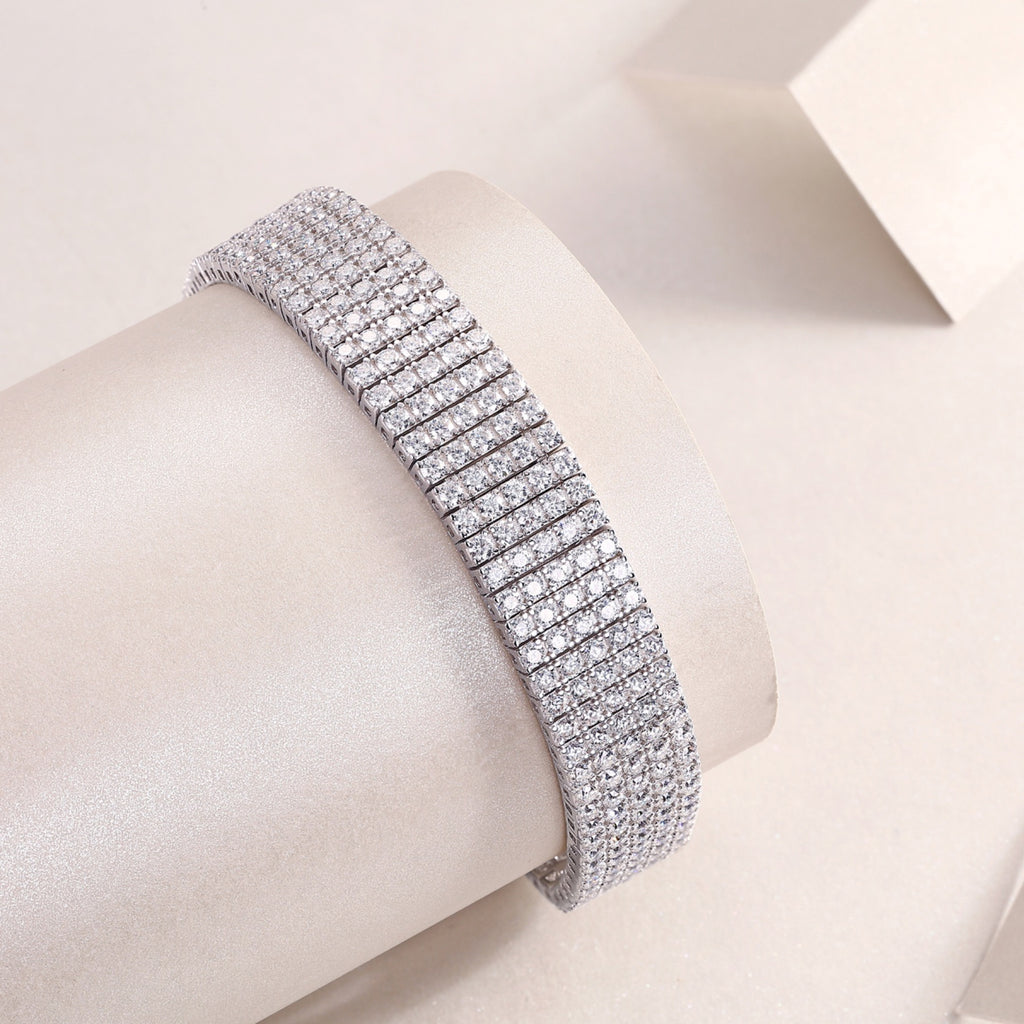 Essenza Moissanite Bracelet in Sterling Silver