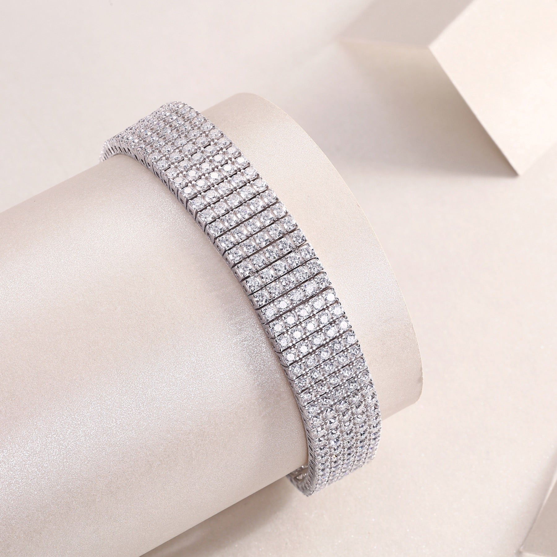 Essenza Moissanite Bracelet in Sterling Silver