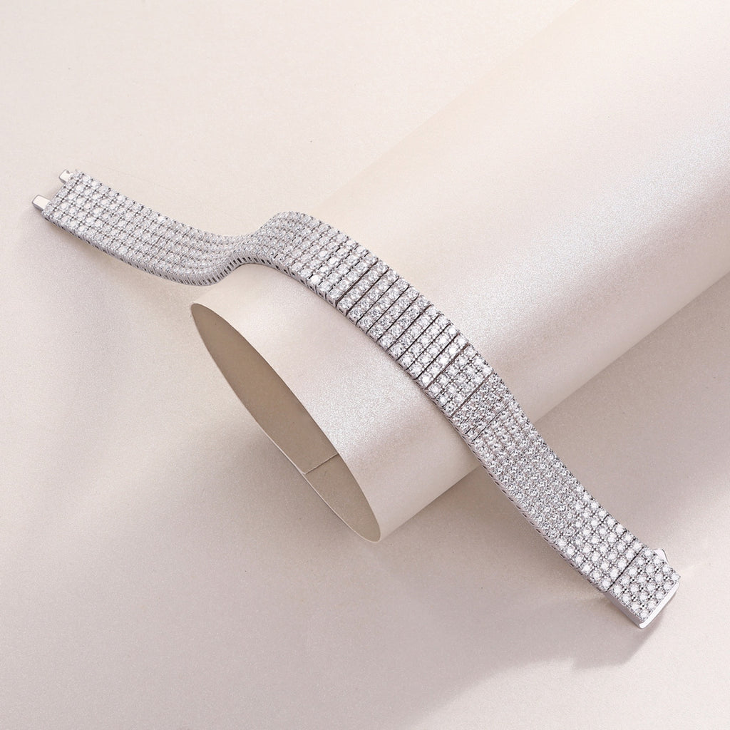 Essenza Moissanite Bracelet in Sterling Silver