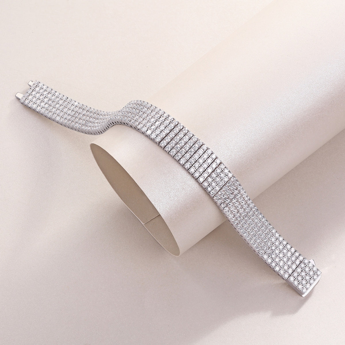 Essenza Moissanite Bracelet in Sterling Silver