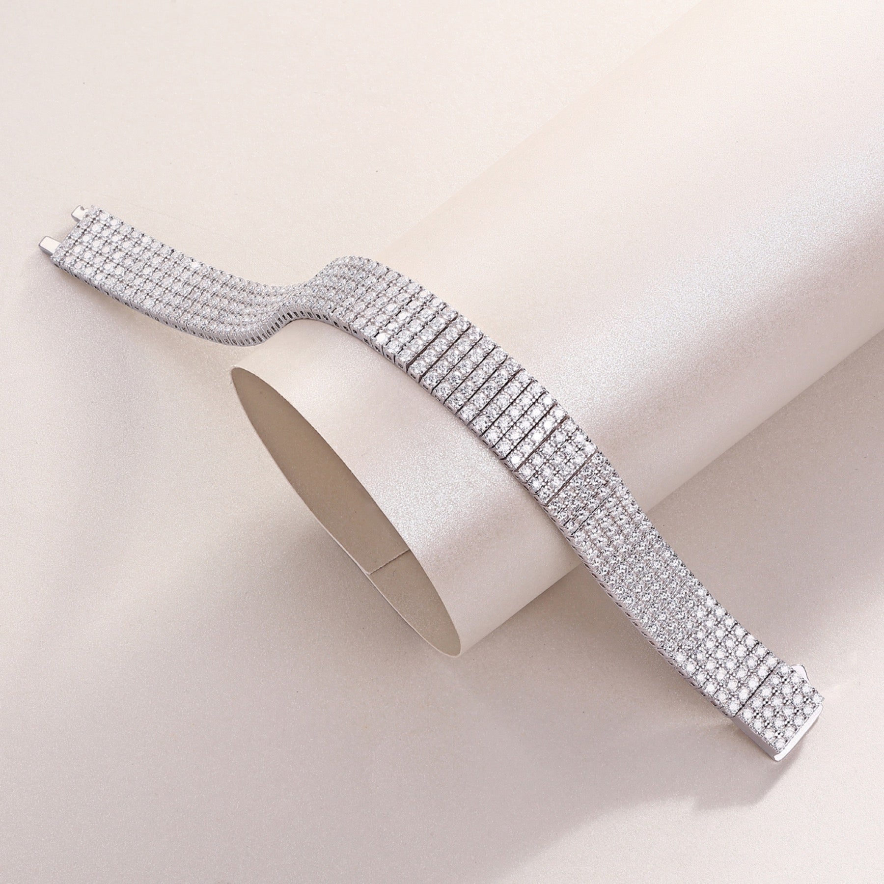 Essenza Moissanite Bracelet in Sterling Silver