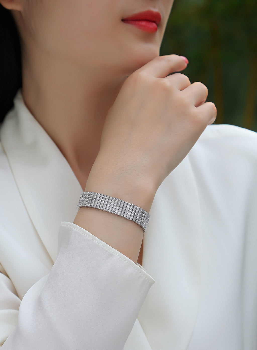 Essenza Moissanite Bracelet in Sterling Silver