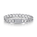 Legame Moissanite Cuban Link Bracelet in Sterling Silver