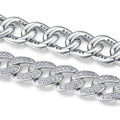 Legame Moissanite Cuban Link Bracelet in Sterling Silver
