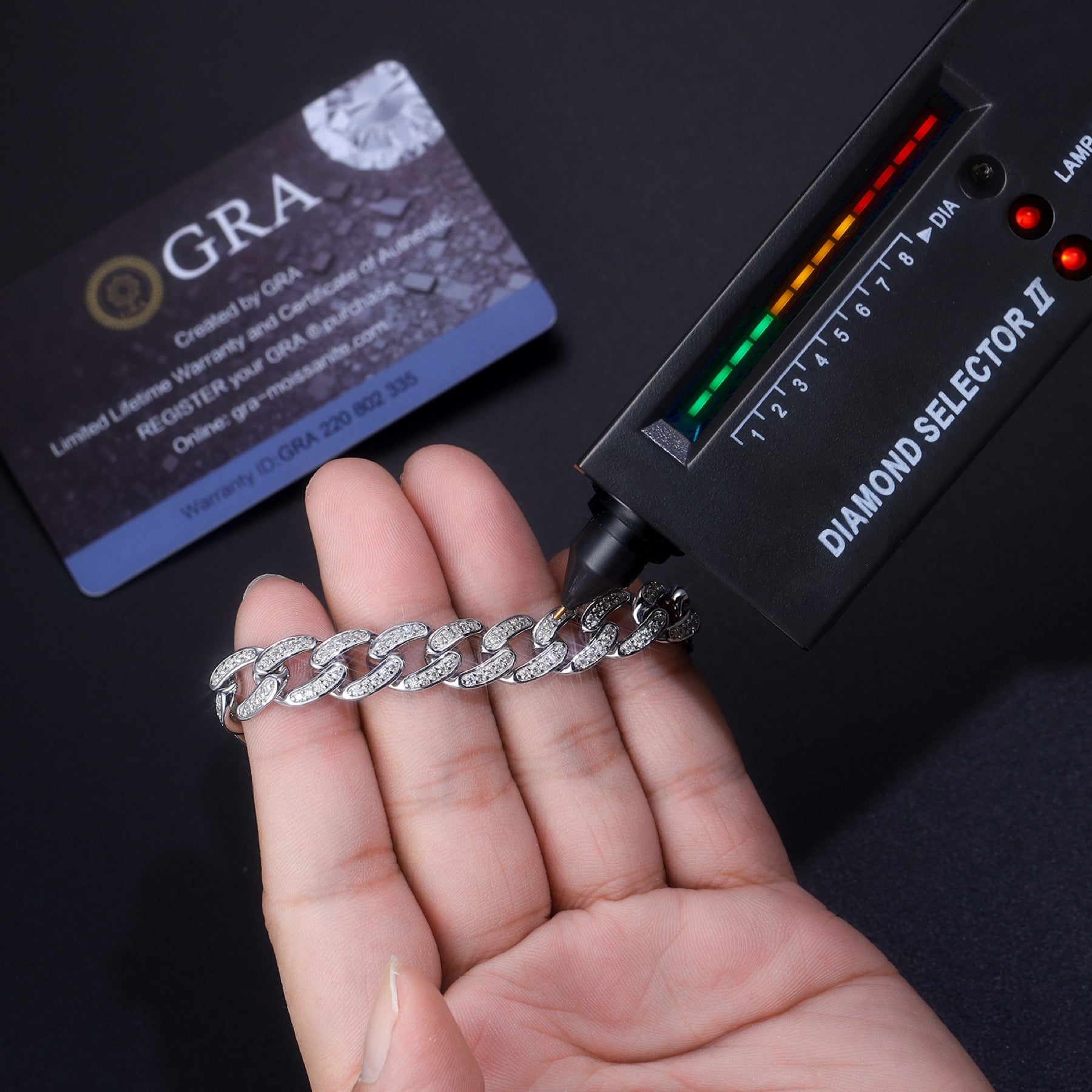 Legame Moissanite Cuban Link Bracelet in Sterling Silver